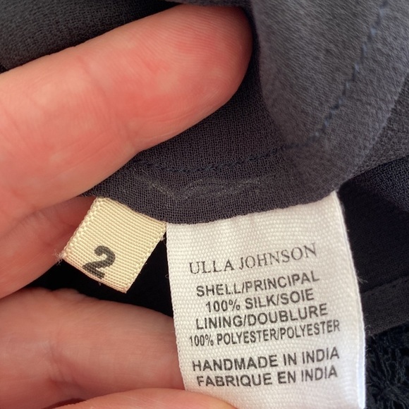 Ulla Johnson Frances Embroidered Silk Mini Dress in Navy, Size 2 - Picture 6 of 15